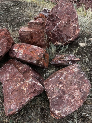 Ландшафтные глыбы красно-фиолетовые 200-1000 килограмм купить в Ялуторовске