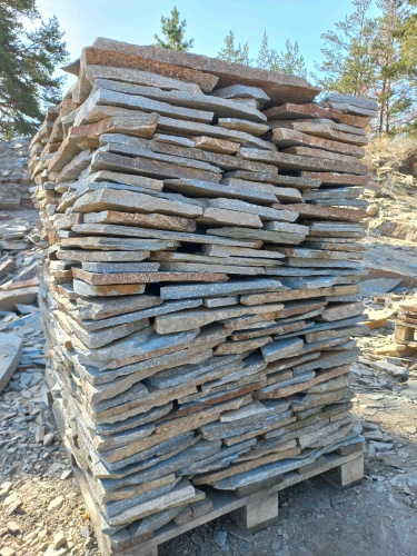 Плитняк златолит серебристый для цоколя, отмостки купить в Ялуторовске